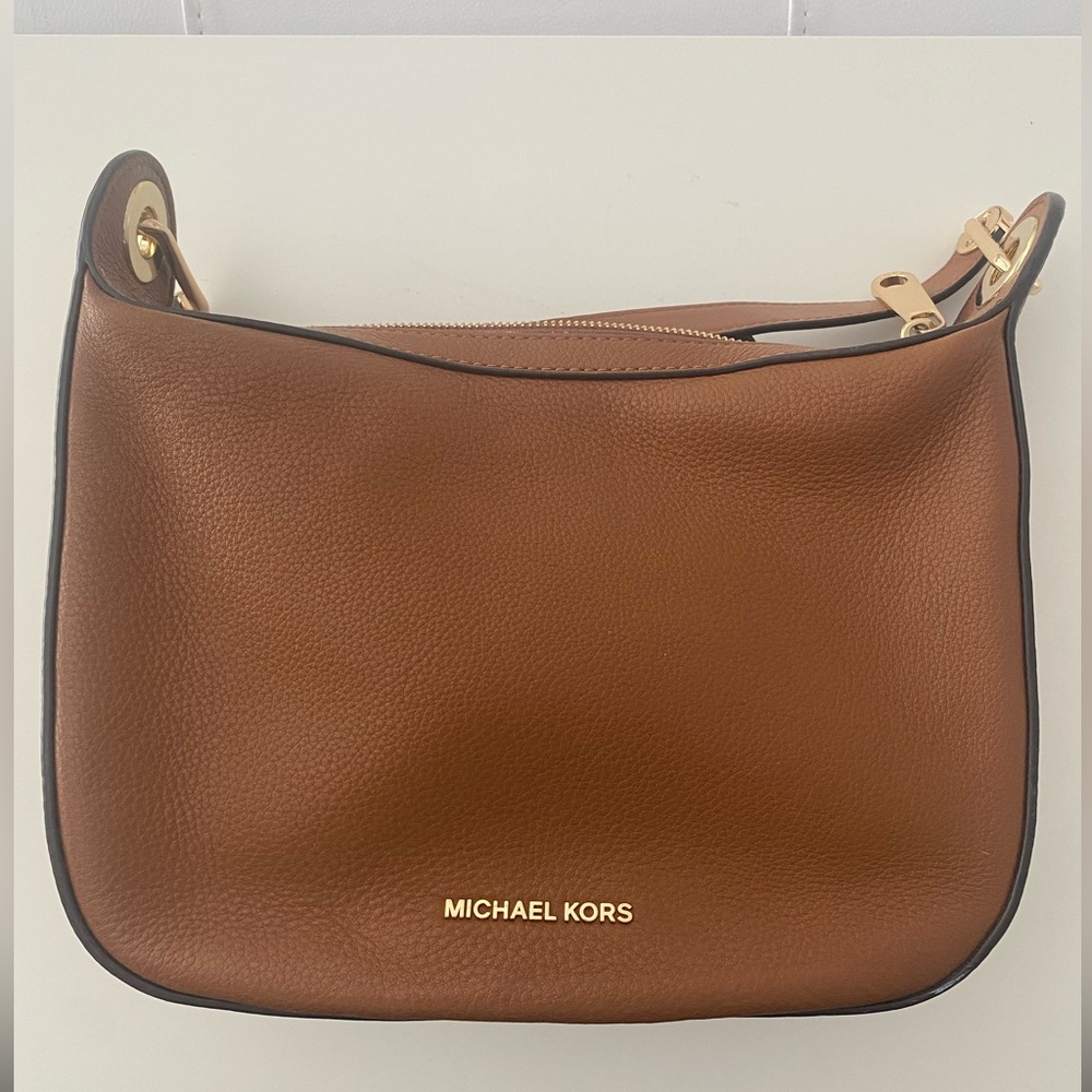 Michael Kors tan Leather Shoulder Bag